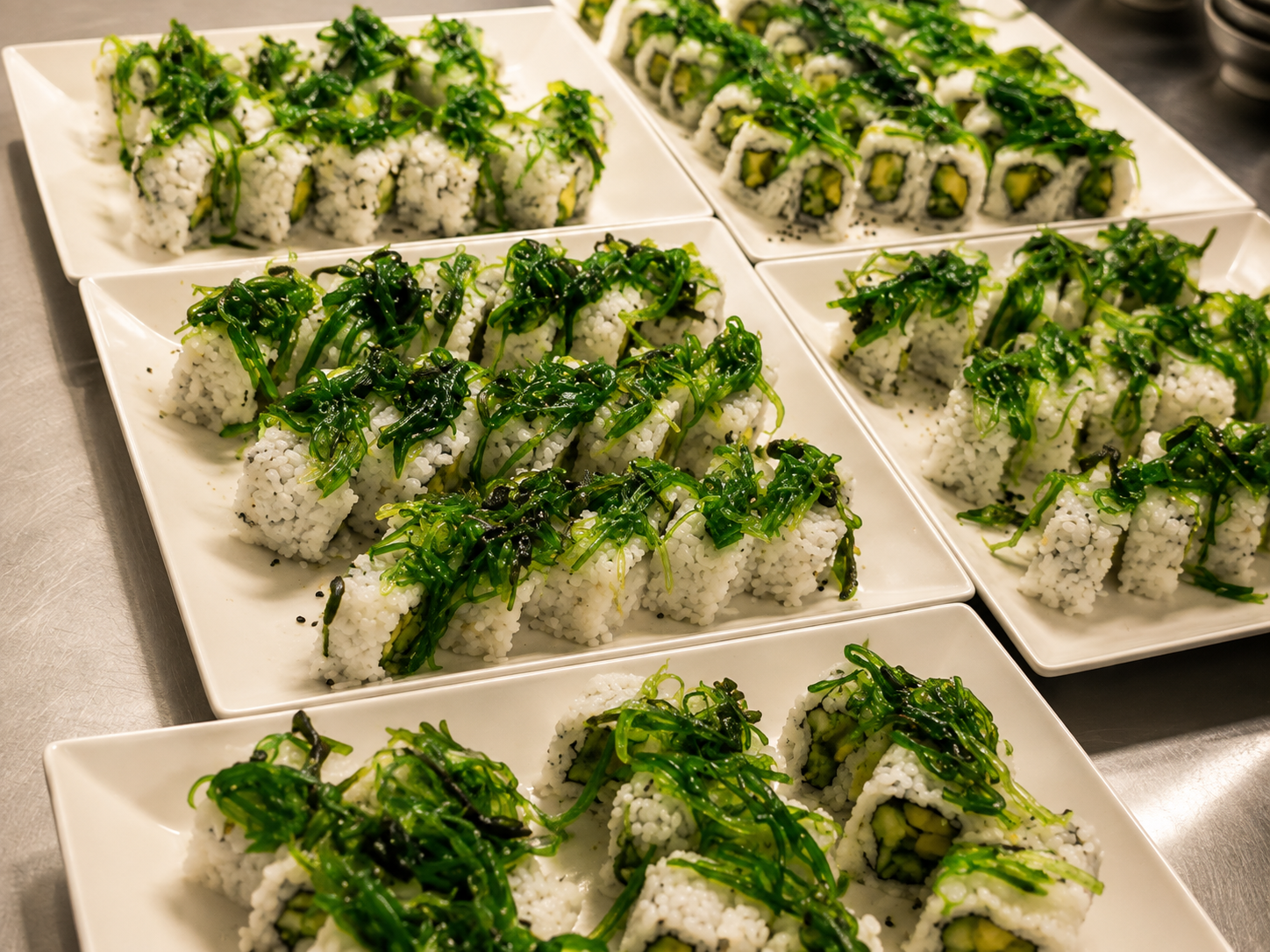 Sushi rolls packed in Ibiza Market boxes